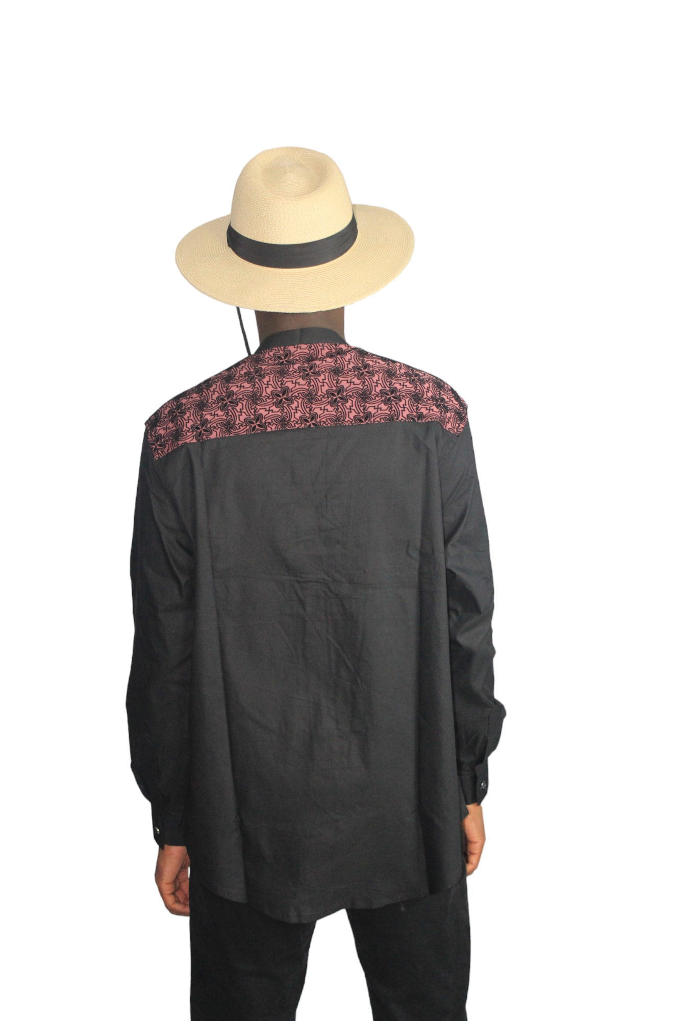 Half Collar Dress Shirt with frontal detailings, African Men Shirt, African Clothing, Wandizi Shirt