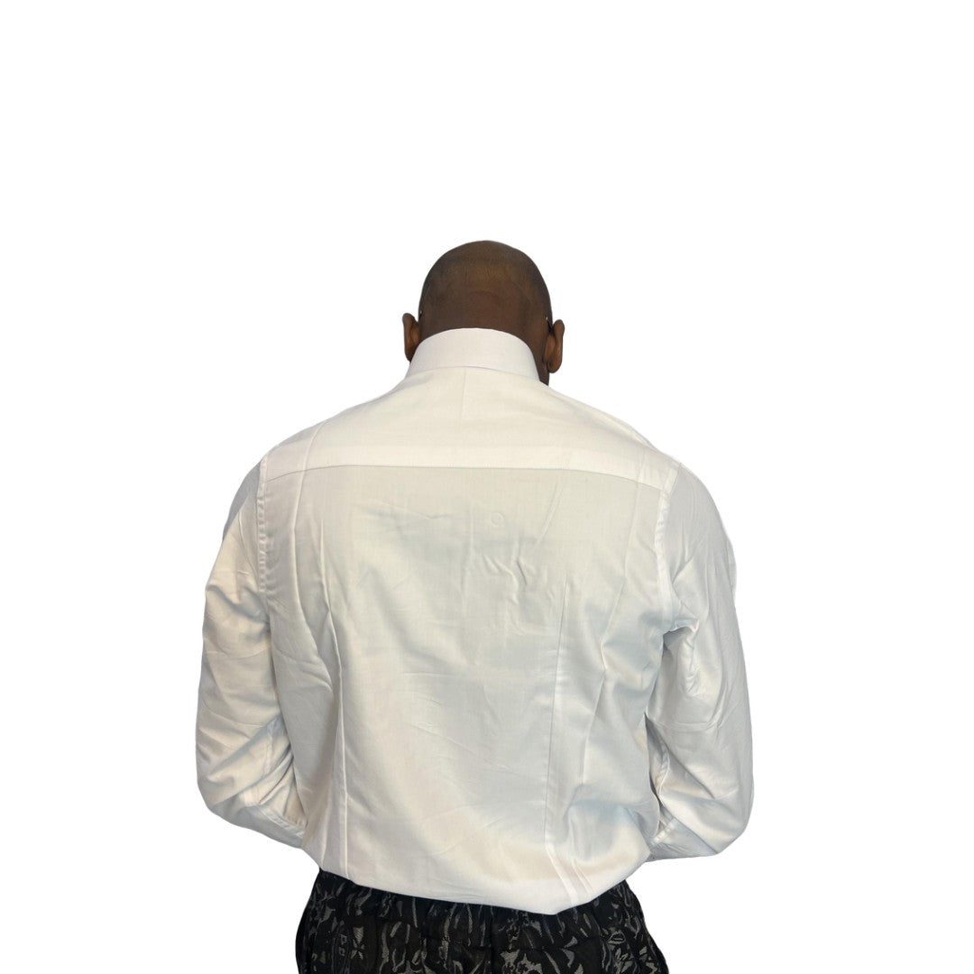 White Semi-Formal Cotton Shirt