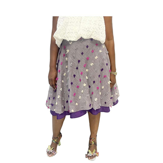 Multicolored Couscous Short Skirt