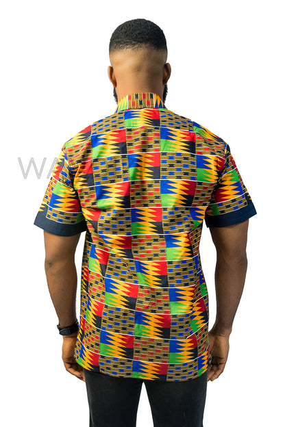 Kente Shirt, African Men Clothing, African Mens Wear, Ankara Shirt