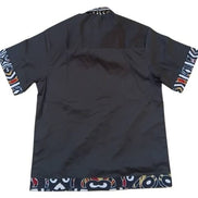 Shirt — Dark Gray Guardian Owl Embroidered Contrast Shirt