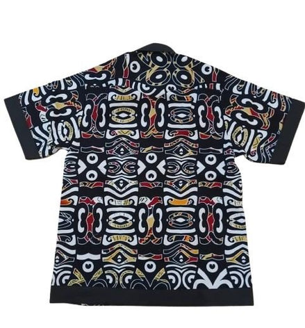 Shirt — Black Tribal Mask Print Shirt