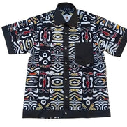 Shirt — Black Tribal Mask Print Shirt