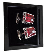 Red Gemstone Rectangular Cufflinks
