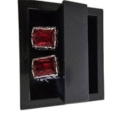 Red Gemstone Rectangular Cufflinks