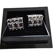 Black Onyx and Crystal Cufflinks