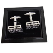 Black Onyx and Crystal Cufflinks