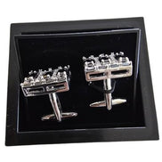Black Onyx and Crystal Cufflinks