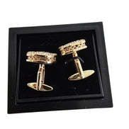 Gold Textured Square Cufflinks