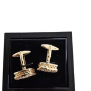Gold Textured Square Cufflinks