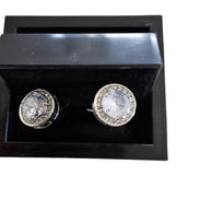 Halo Clear Gemstone Cufflinks