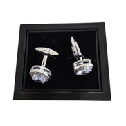 Halo Clear Gemstone Cufflinks