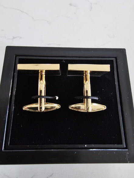 Polished Gold Rectangular Cufflinks