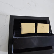 Polished Gold Rectangular Cufflinks