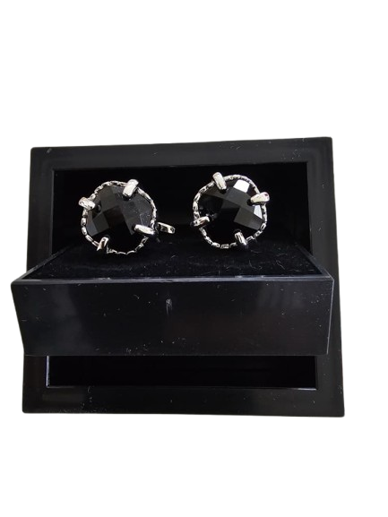 Black Octagonal Faceted Cufflinks