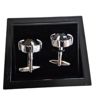 Black Octagonal Faceted Cufflinks