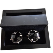 Black Octagonal Faceted Cufflinks