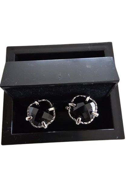 Black Octagonal Faceted Cufflinks