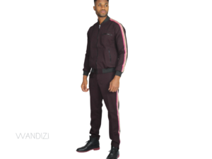 Track suit with side tapings