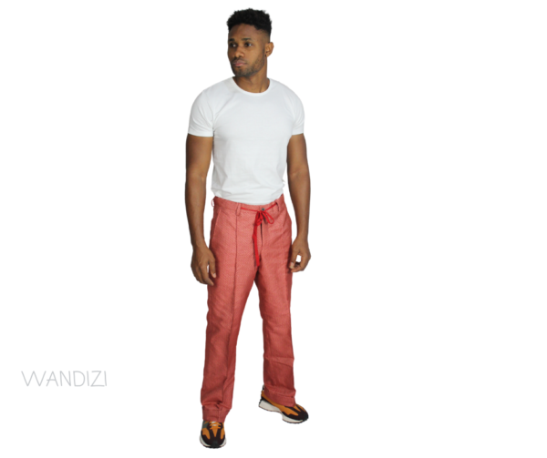pink Pants with drawstrings by Wandizi
