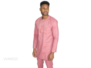 pink African Suit by Wandizi